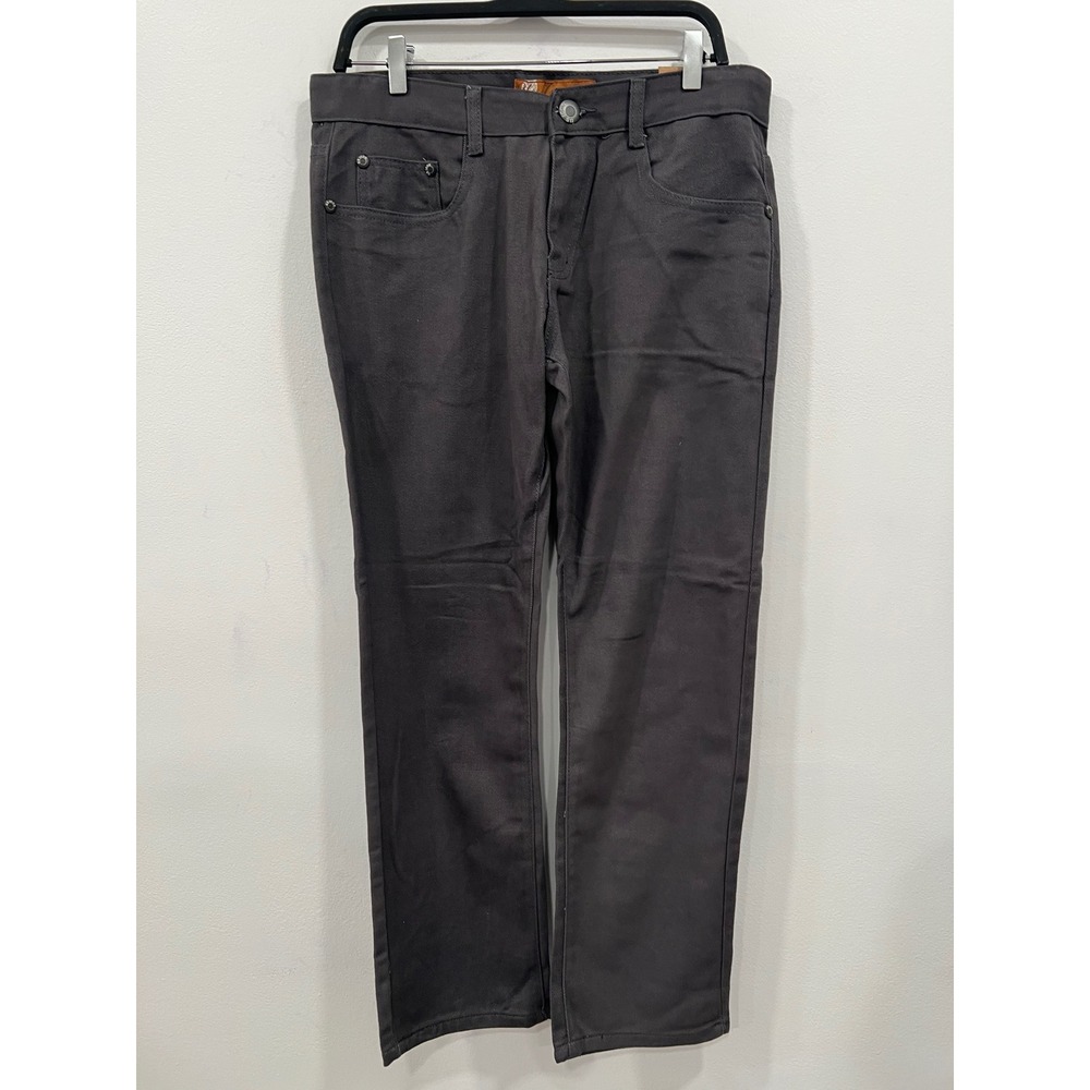 US Icon Mens 34X 30 Gray Straight Leg Denim 5-Pocket Jeans Streetwear Casual